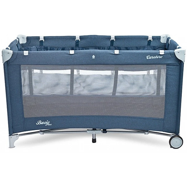Folding Travel Bassinet 1 Level Basic Navy Caretero