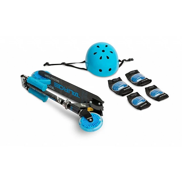 Tauro Blue Scooter + Helmet And Protectors Caretero Toyz