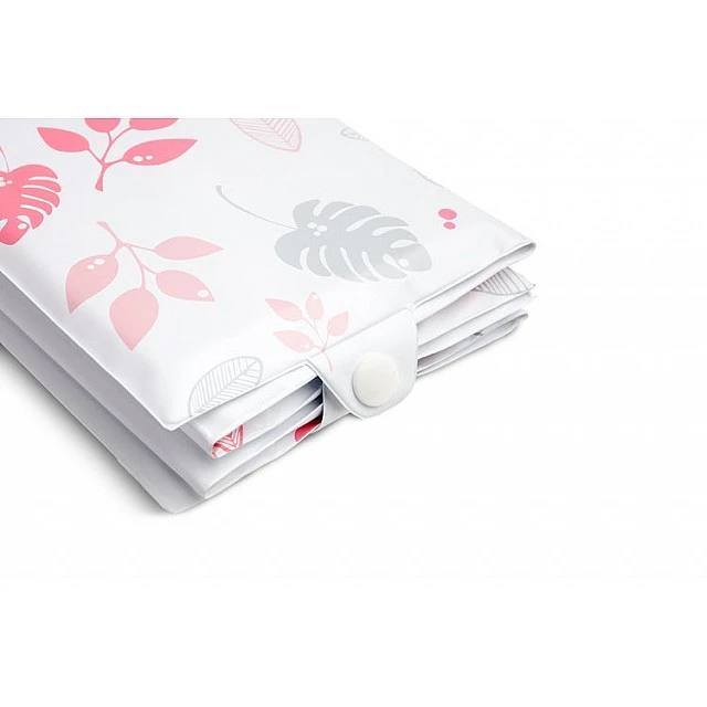 Portable folding changing mat Pink Leaves Sensillo