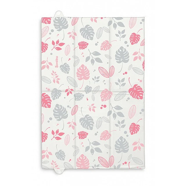 Portable folding changing mat Pink Leaves Sensillo