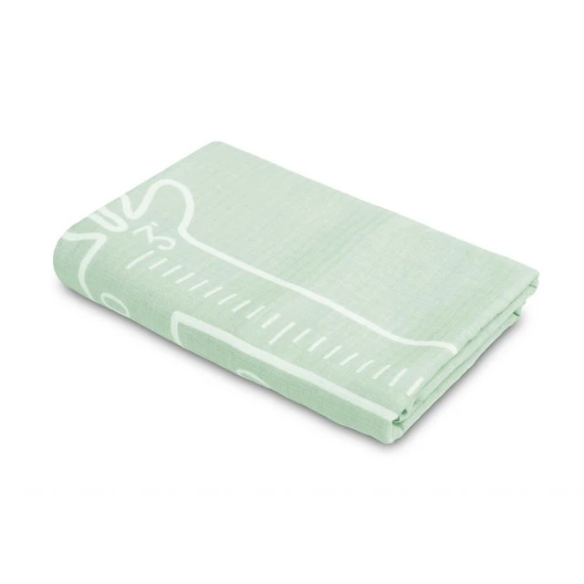 Muslin photo blanket Giraffe Mint 120x120 cm