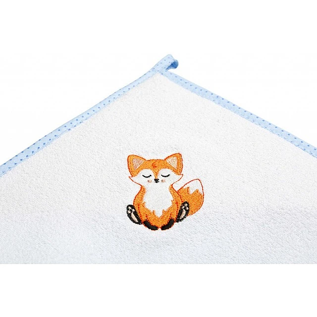 Baby Hooded Towel 100X100 Fox Blue Sensillo