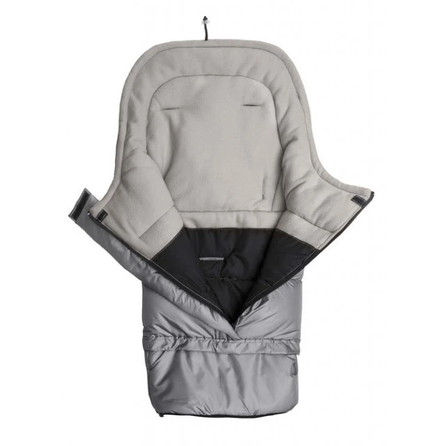 Winter fleece footmuff Combi 3-in-1 grey