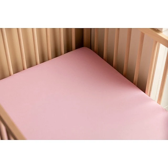 Cotton Fitted Sheet Jersey Deluxe Pink 60X120 Sensillo