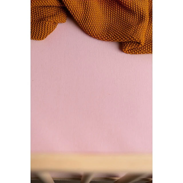 Cotton Fitted Sheet Jersey Deluxe Pink 60X120 Sensillo