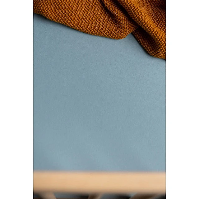 Cotton Fitted Sheet Jersey Deluxe Blue 60X120 Sensillo