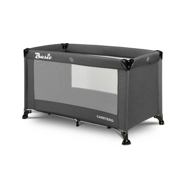Folding travel bassinet 1 level Basic Graphite Caretero