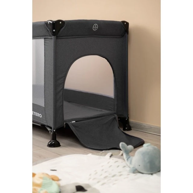 Folding travel bassinet 1 level Basic Graphite Caretero
