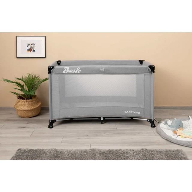 Folding travel bassinet 1 level Basic Gray Caretero