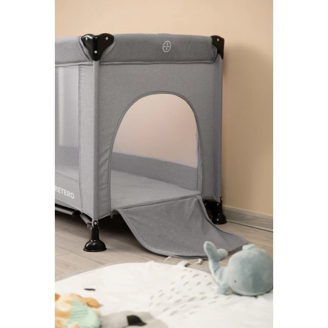 Folding travel bassinet 1 level Basic Gray Caretero