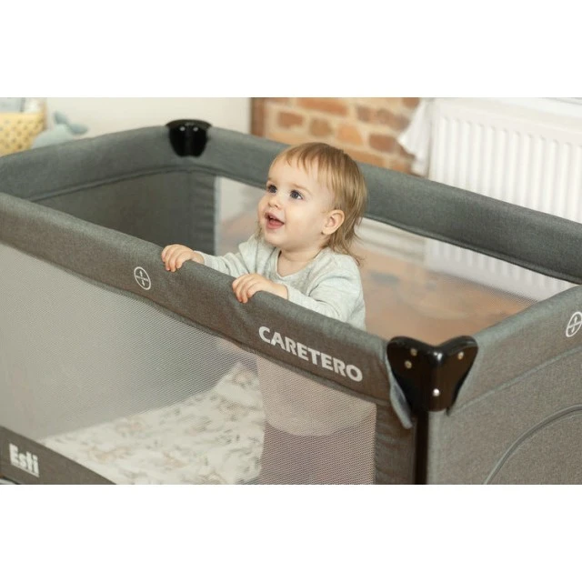 Сгъваема кошара с падаща страна Esti Grey Caretero