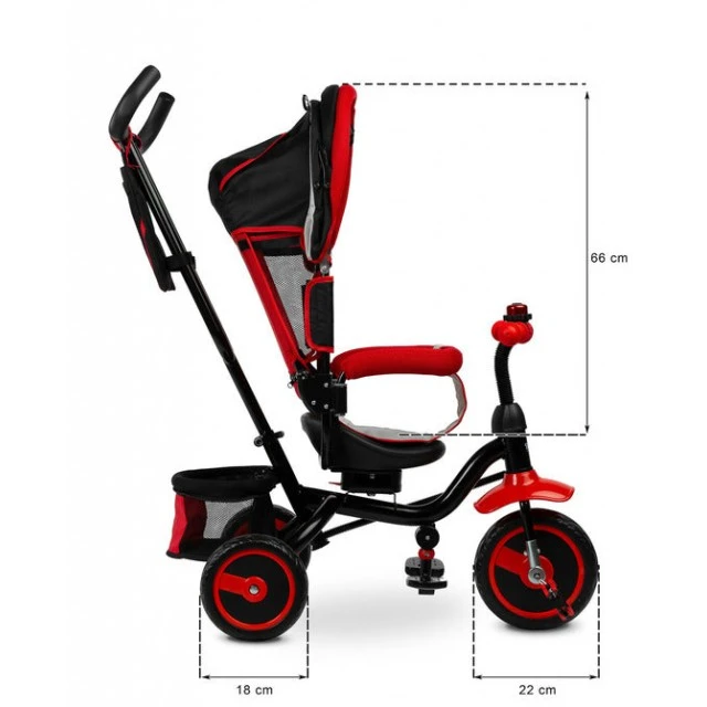 Триколка С Родителски Контрол Timmy Pink Caretero Toyz