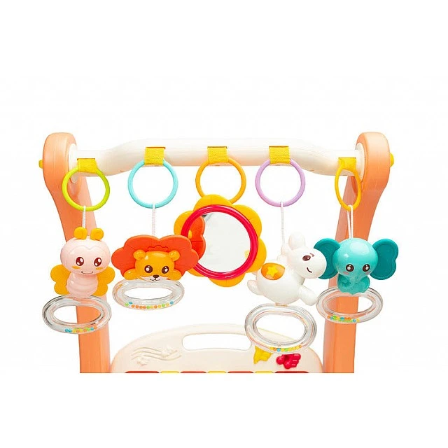 2B1 Baby Walker With Music Pad Pink Caretero Toyz