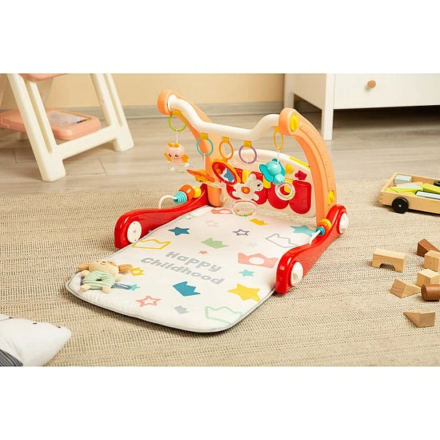 2B1 Baby Walker With Music Pad Pink Caretero Toyz