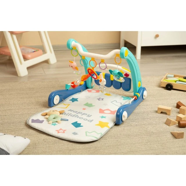 2В1 Проходилка С Музикална Подложка Синя Caretero Toyz