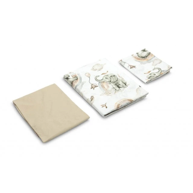 Bedding Set 3 Pieces Elephants 100x135cm
