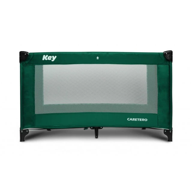 Folding travel cot Key Dark Green Caretero