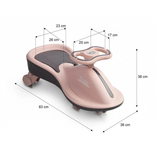 Ride-On Gravity Beetle car Fiesta Pink Caretero Toyz