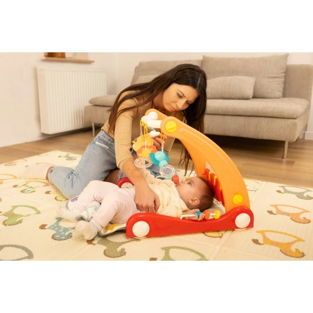 2В1 Проходилка С Музикална Подложка Синя Caretero Toyz