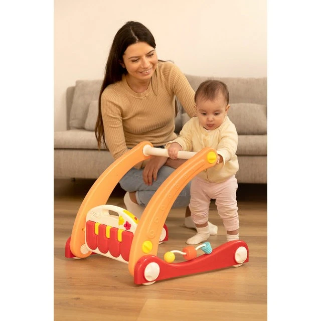2В1 Проходилка С Музикална Подложка Синя Caretero Toyz