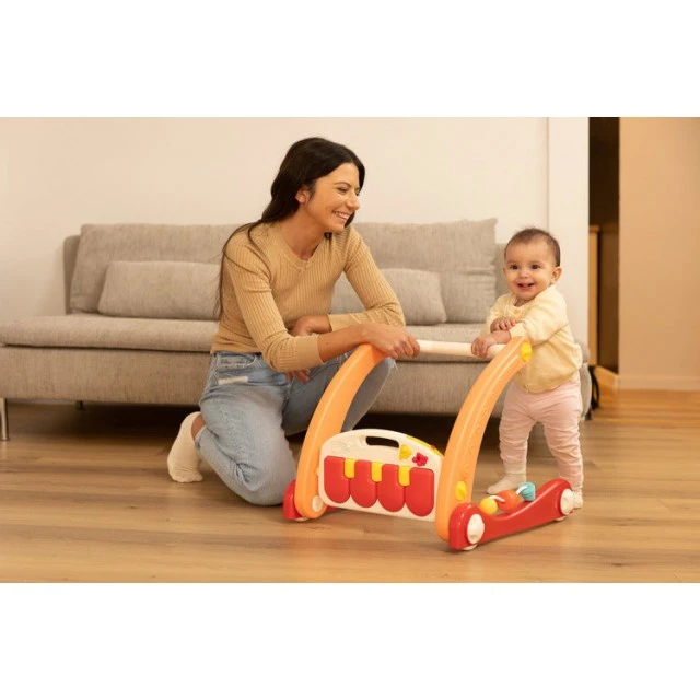 2В1 Проходилка С Музикална Подложка Синя Caretero Toyz
