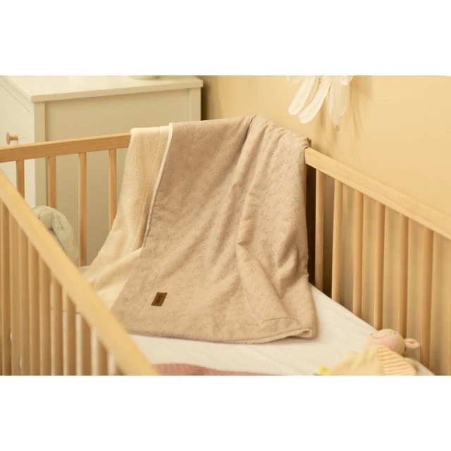 Blanket Lace And Plush 80x100cm Linen