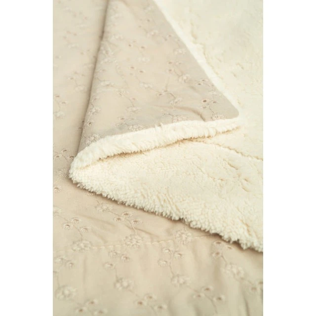 Blanket Lace And Plush 80x100cm Linen
