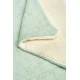 Blanket With Lace And Plush 80x100cm Mint