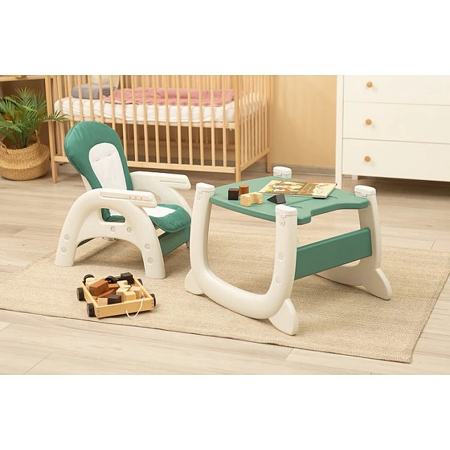 High chair 2 in 1 + Table Homee Green Caretero