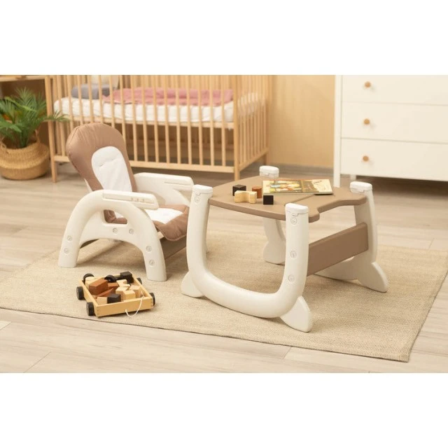 High chair 2 in 1 + Table Homee Brown Caretero