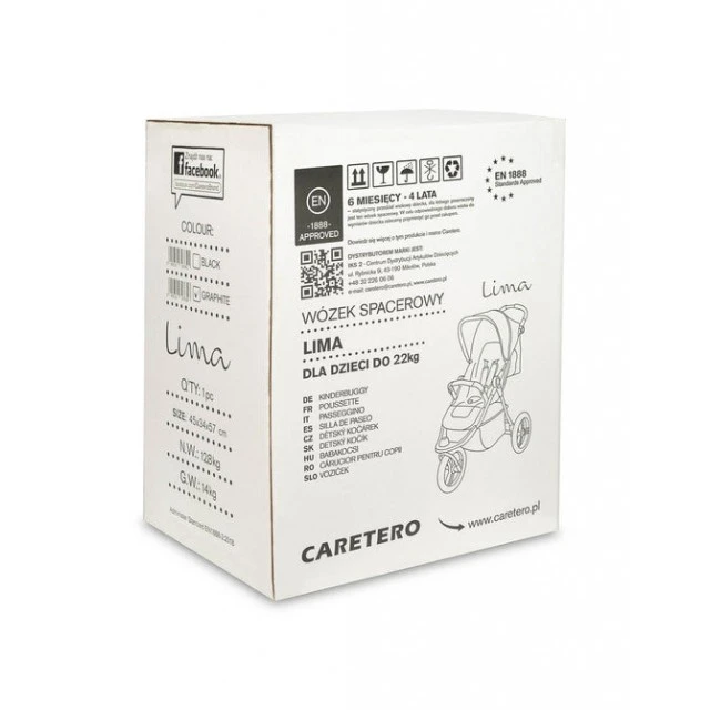 Stroller Lima Black Caretero