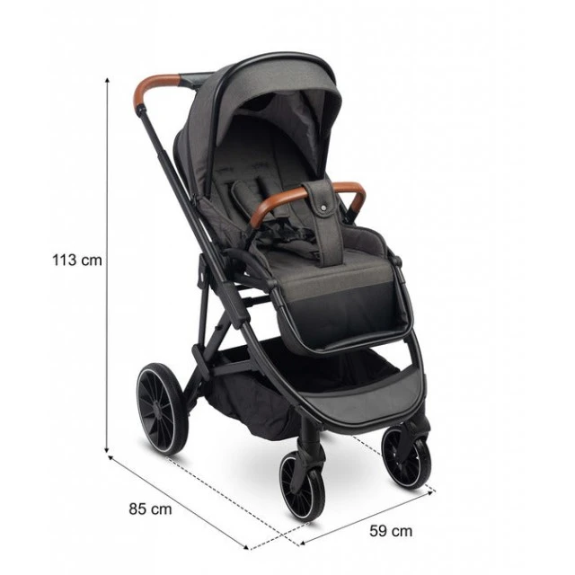 Количка Ratio Тъмно Сива Caretero