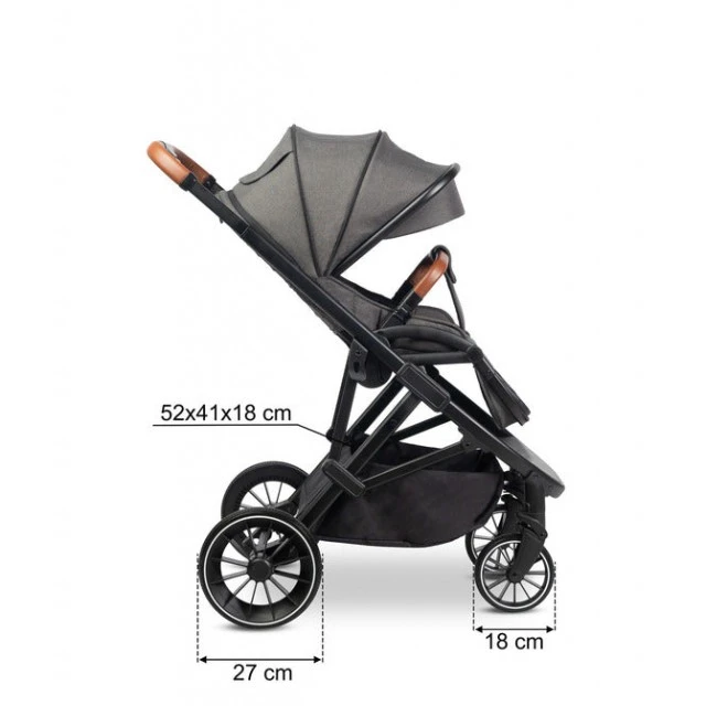 Количка Ratio Тъмно Сива Caretero