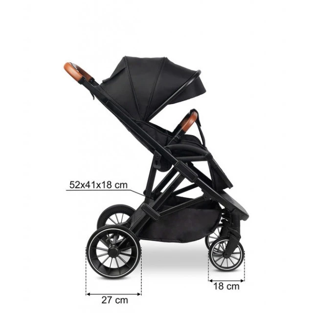 Количка Ratio Черна Caretero