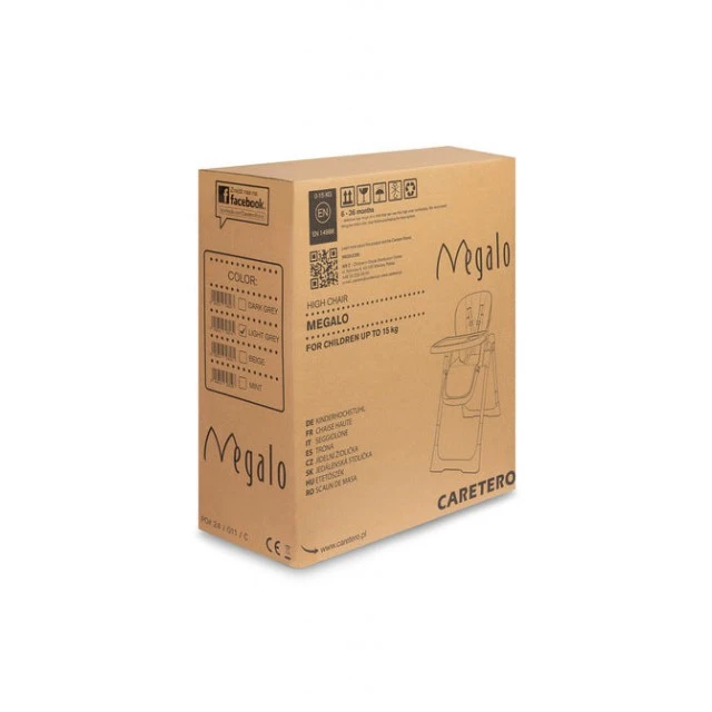 Highchair Megalo Light Gray Caretero