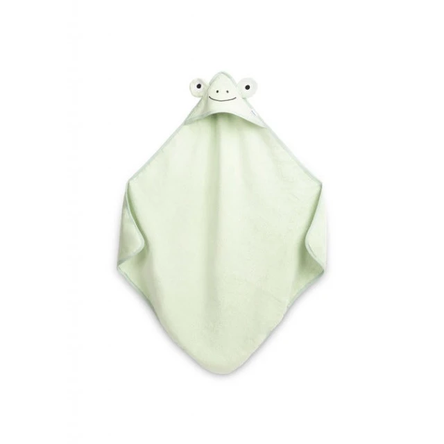 Frog Bath Towel 90x90cm Green 100% Cotton