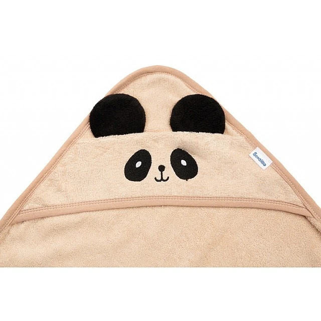 Panda Bath Towel 90x90cm Beige 100% Cotton