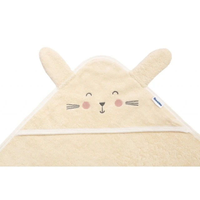 Rabbit Bath Towel 90x90cm Ecru 100% Cotton