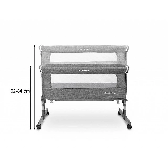 Next To Me Sleep2Gether Graphite cot Caretero