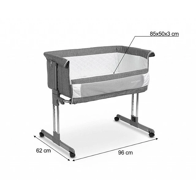 Next To Me Sleep2Gether Graphite cot Caretero