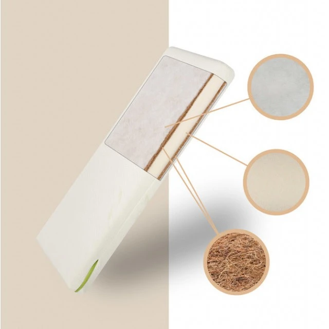Coconut mattress for cot Next To Me 90x40 cm with Aloe Vera cover