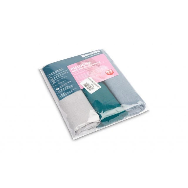 Muslin Diapers Uniform Blue 3 Pieces 60x80cm