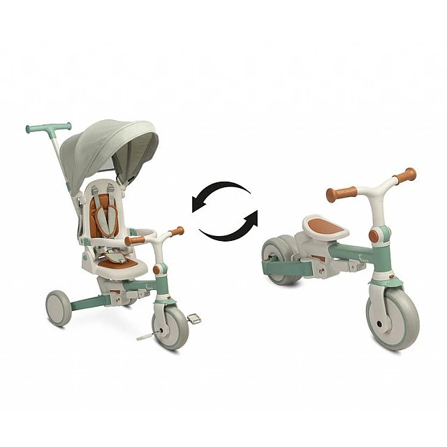 Tricycle and balancing wheel 2in1 Faro Green Caretero Toyz