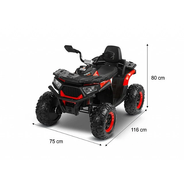 Battery-operated Quad Gigant Car Green Caretero Toyz