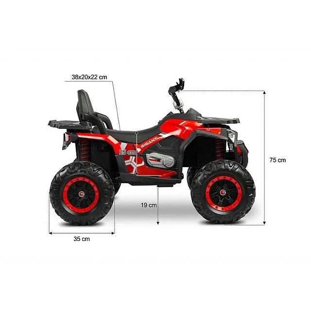 Battery-operated Quad Gigant Car Green Caretero Toyz
