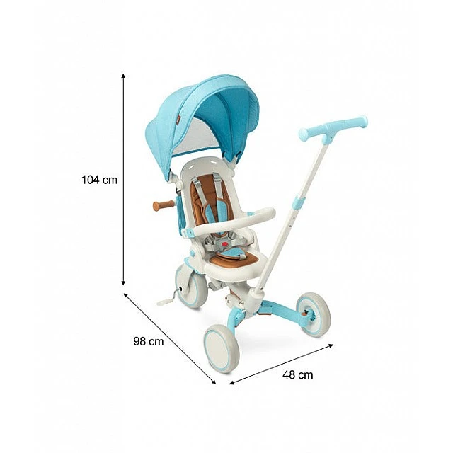 Tricycle and balancing wheel 2in1 Faro Green Caretero Toyz