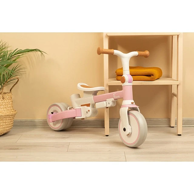 Tricycle and balancing wheel 2 in 1 Faro Pink Caretero Toyz