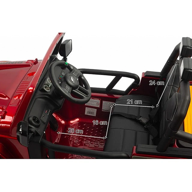 Battery-Powered Off-Road Car Ringo Wine Red Caretero Toyz