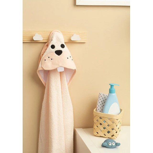 Water Friends Rabbit Bath Towel Pink