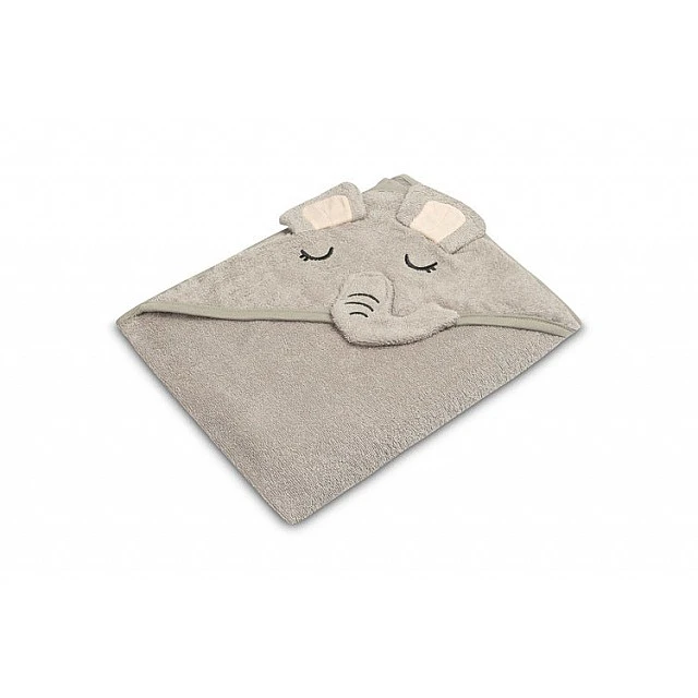 Bathfriends Hooded Baby Towel 100X100 Elephant Gray Sensillo
